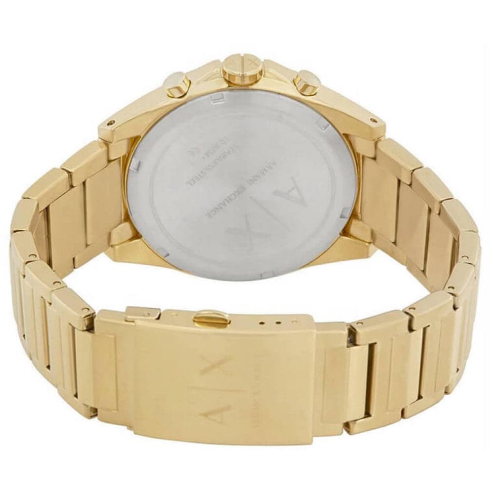 ARMANI EXCHANGE AX2611 Men's Chronograph Watch - Gold-Tone Stainless Steel Bracelet, Date Display, Water Resistant - Perfect for Business, Casual Wear & Special Occasions