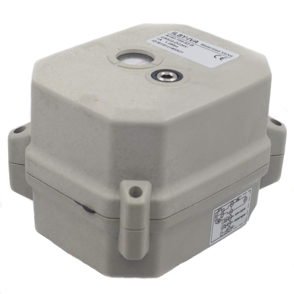 24V AC/DC Electric Ball Valve Actuator with Manual Control & LED Indicator - Motorized Valve Controller for Water, Gas & HVAC Systems - CR703 Model for Home & Industrial Automation