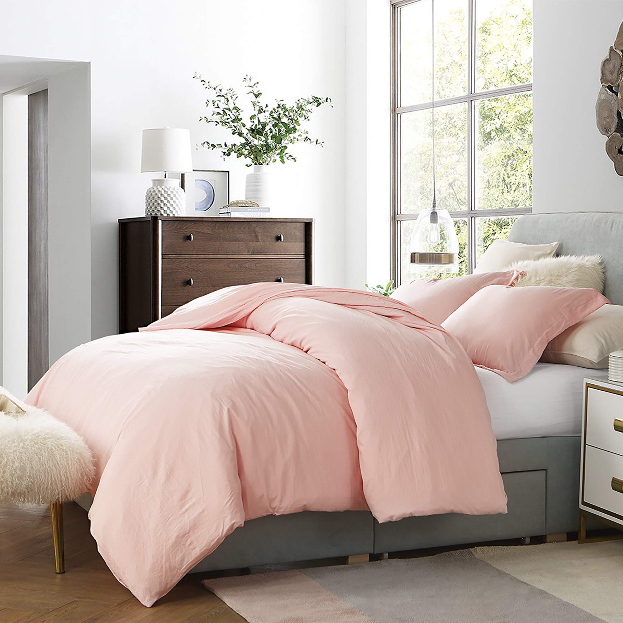 Byourbed Natural Loft Oversized King Comforter Set - Rose Quartz | Soft & Breathable Bedding for Luxury Hotel-Style Comfort | Perfect for Master Bedrooms, Guest Rooms & Cozy Winter Nights