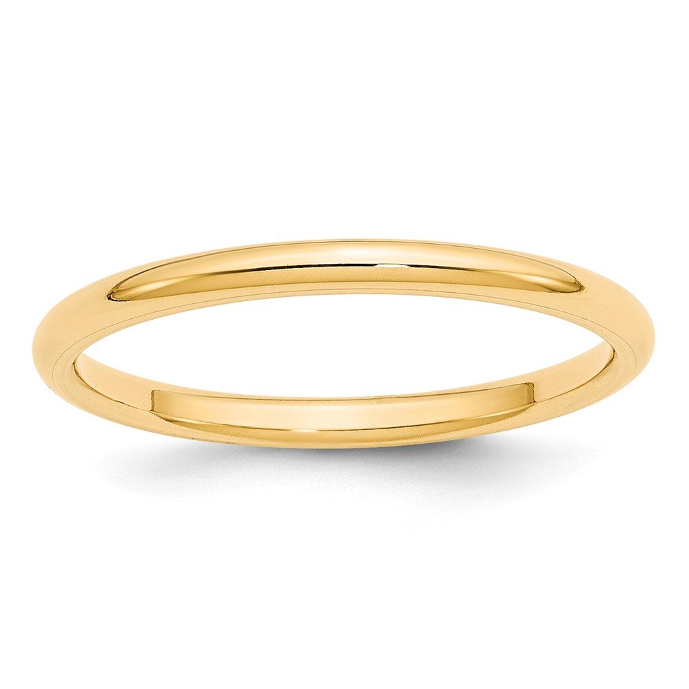 14K Yellow Gold 2mm Comfort Fit Wedding Band Ring for Men & Women - Anniversary, Engagement & Everyday Wear Jewelry - Available in Multiple Sizes