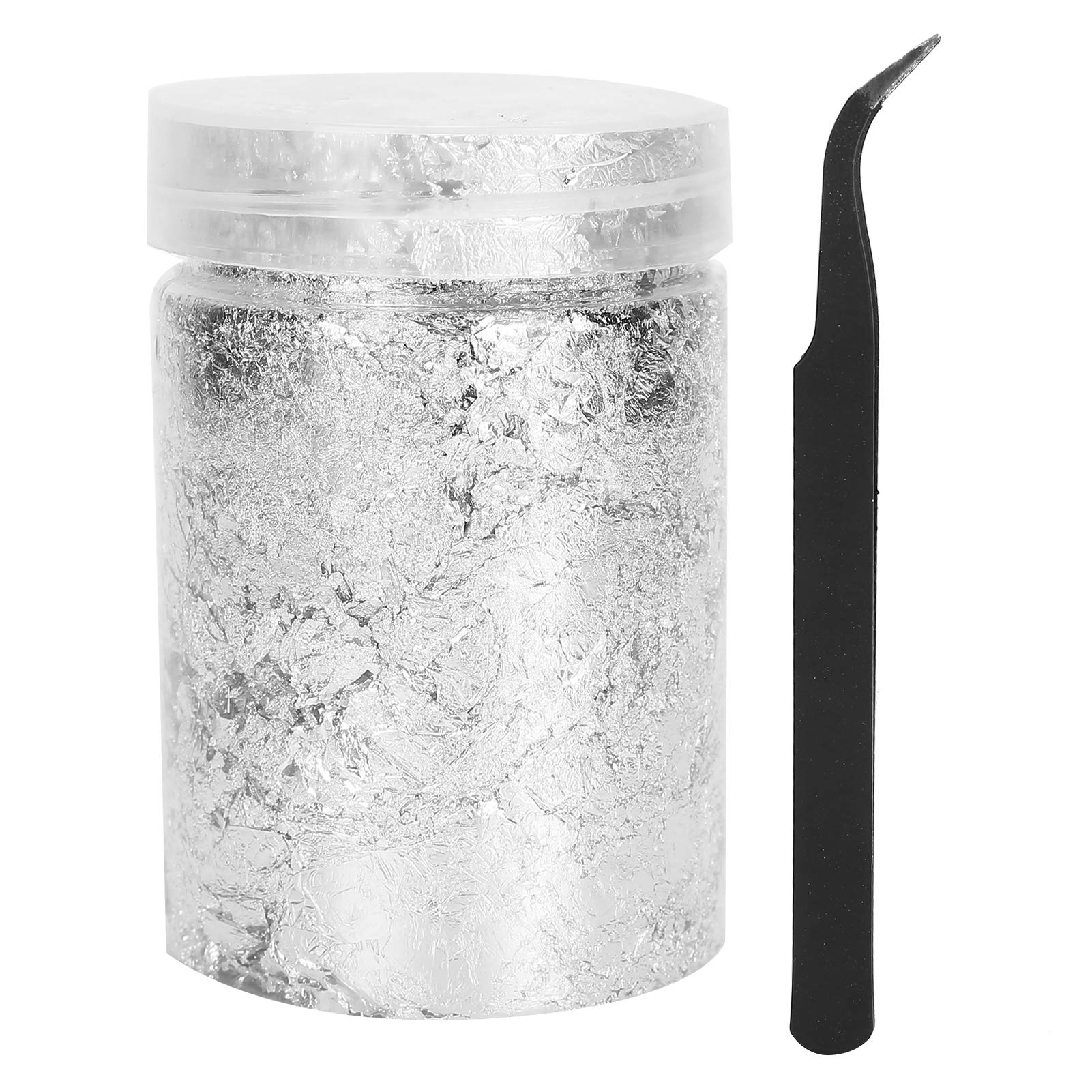 Premium Silver Aluminum Nail Gold Foil Flakes - Professional Nail Art Decoration for Acrylic, Gel & Resin Nails - Perfect for Nail Salons, DIY Manicures & Jewelry Making - Home & Salon Use