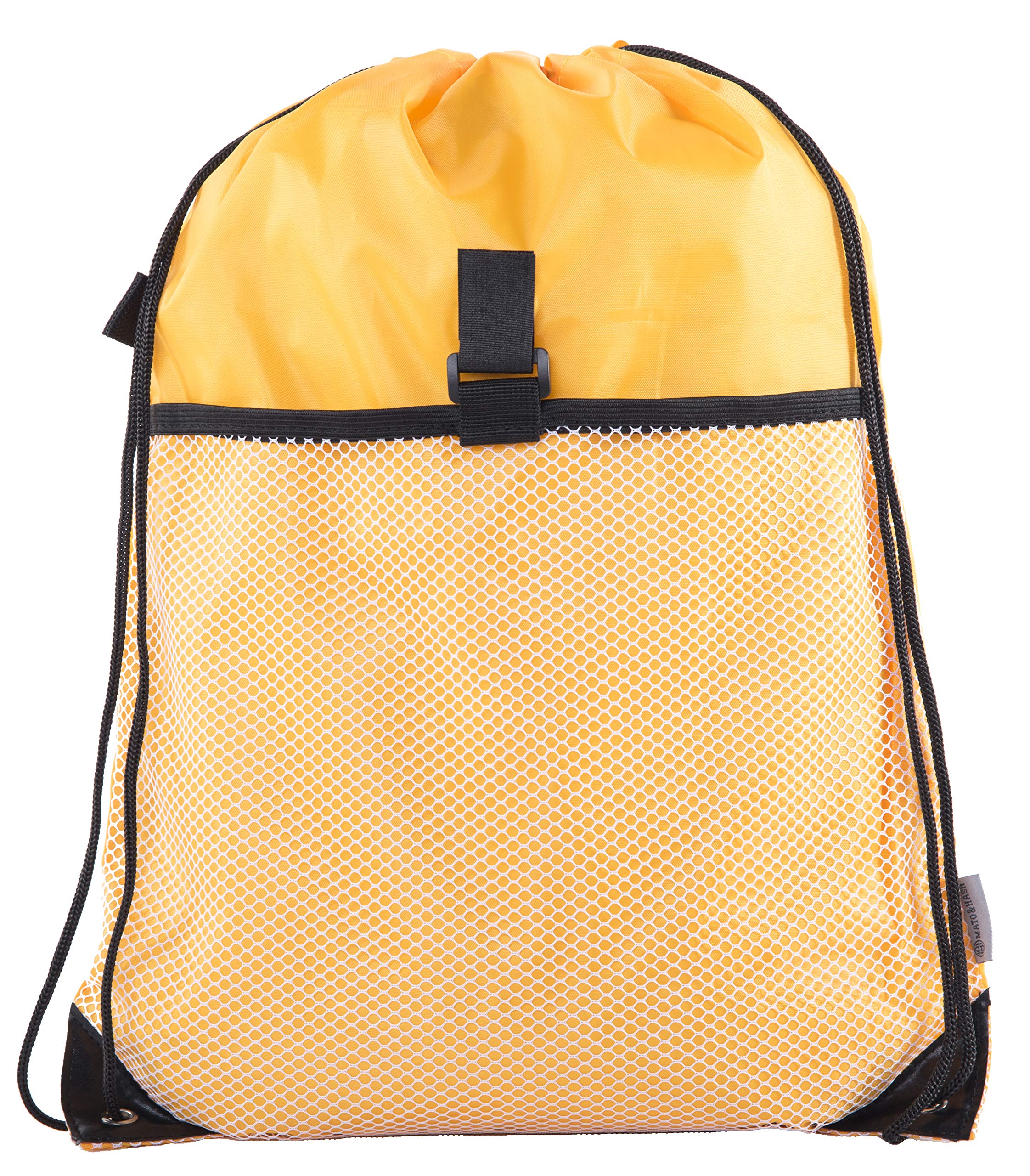 **Wholesale Drawstring Cinch Backpack with Mesh Pocket - Lightweight & Durable for Gym, Travel, School & Outdoor Activities**