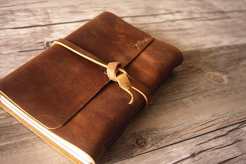 Handmade Vintage Leather Sketchbook Journal - Premium Leather Bound Notebook for Artists & Writers - Perfect for Drawing, Sketching & Note Taking