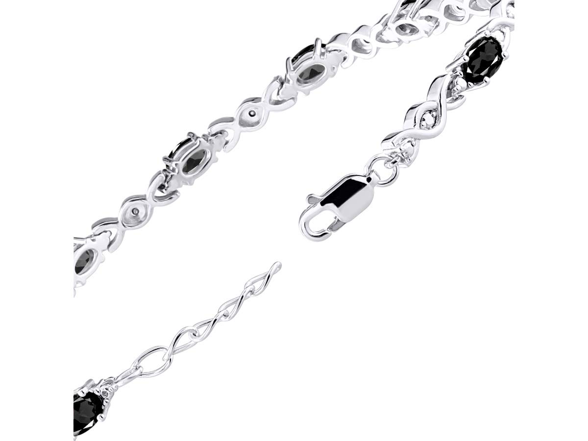 Rylos 925 Sterling Silver XOXO Hugs & Kisses Tennis Bracelet for Women - Adjustable 7