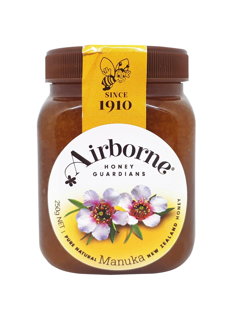 Premium AIRBORNE Manuka Honey MGO 70+ (250g) - Raw New Zealand Honey for Immune Support, Wellness & Natural Healing - Perfect for Tea, Toast & Healthy Recipes