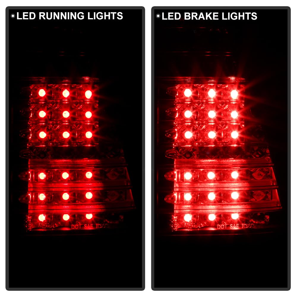 ACANII Black Housing LED Tail Lights Brake Lamps Pair Set for 2000-2006 BMW X5 E53 - Replacement Driver & Passenger Side - Enhance Style & Night Visibility for Safe Driving