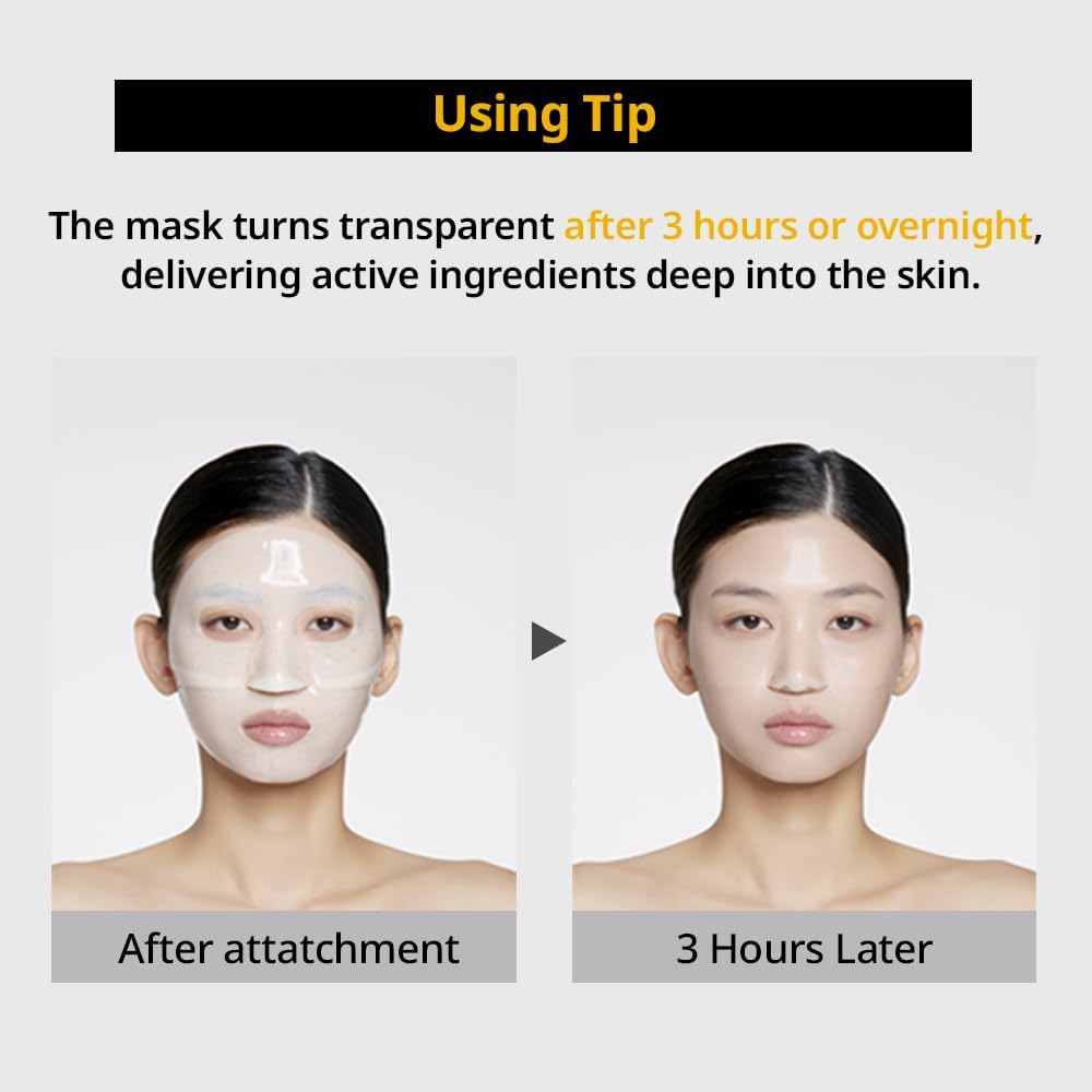 PRIMERA PRMR Vitatinol Serum Gel Mask - Overnight Vitamin C & Retinol Face Mask for Collagen Synthesis, Pore Tightening, Firming & Hydration (34g x 5 Pack) | Brightening & Anti-Aging Skincare for Night Routine