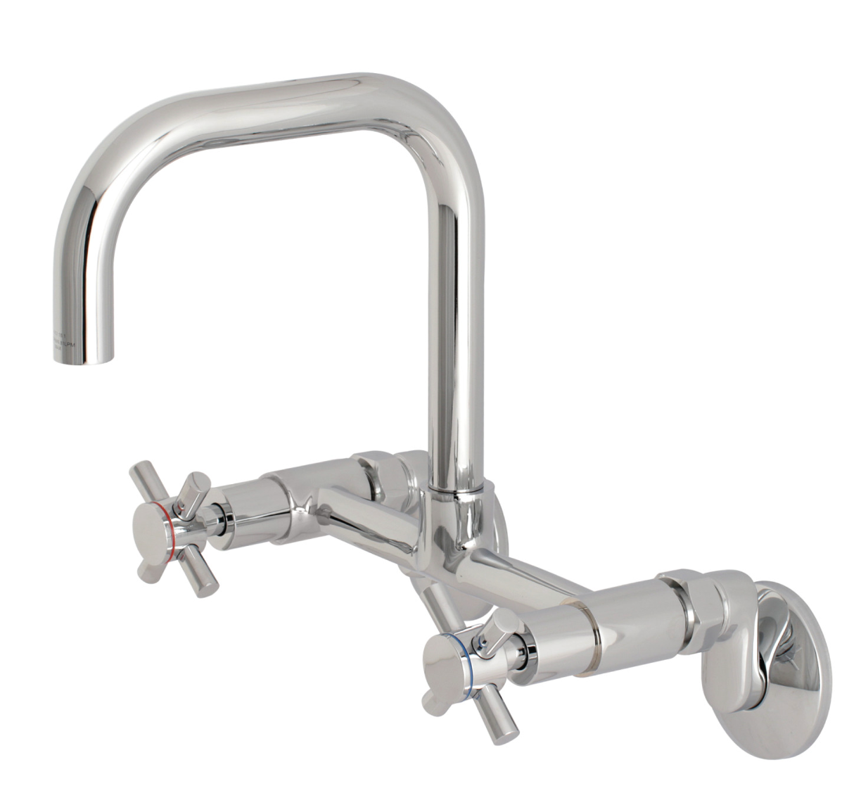 Concord Two Handle Wall Mount Bathroom Faucet - 2 Hole Deck Mount Sink Faucet for Bathroom Vanity, Powder Room & Utility Sink (Brushed Nickel Finish)