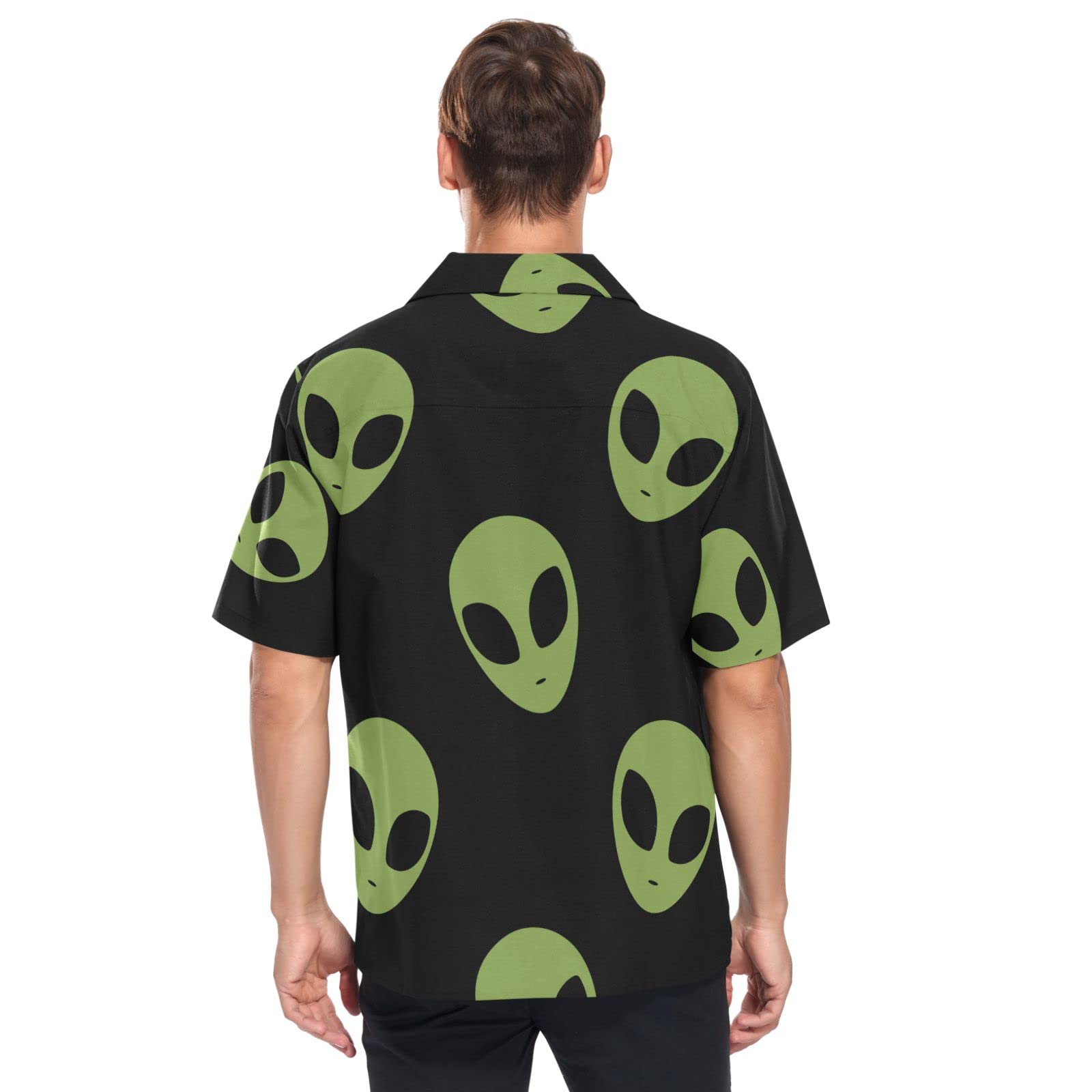 Star Wars Green Aliens Hawaiian Shirt for Men - Summer Casual Button Down Shirt with Fun Print | Perfect for Beach Vacation, Cosplay & Themed Parties