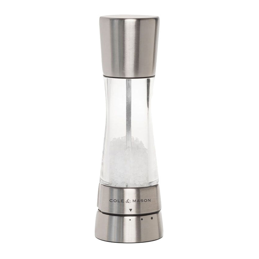 Cole & Mason H59402G Gourmet Precision Derwent Salt Mill - Adjustable Ceramic Grinder for Coarse to Fine Salt - Perfect for Kitchen, Dining Table & Gourmet Cooking