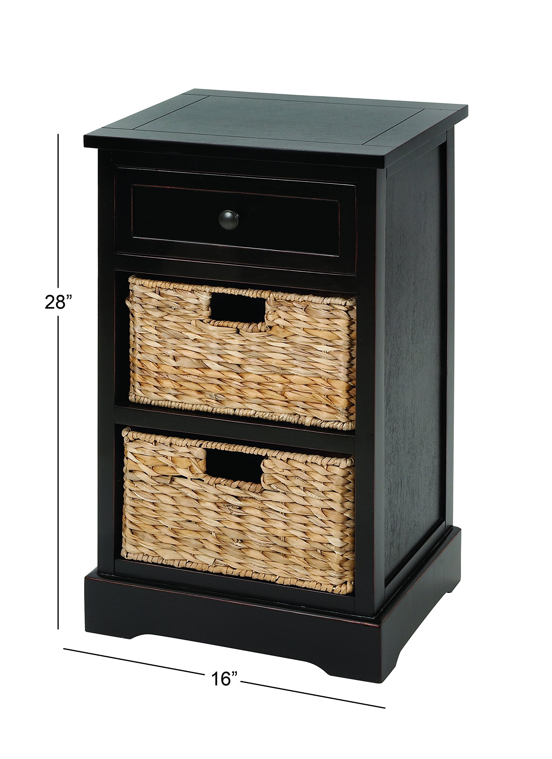 Deco 79 Farmhouse Wood Storage Unit - Large Size Black Wooden Cabinet for Home Organization | Perfect for Living Room, Bedroom & Entryway Storage