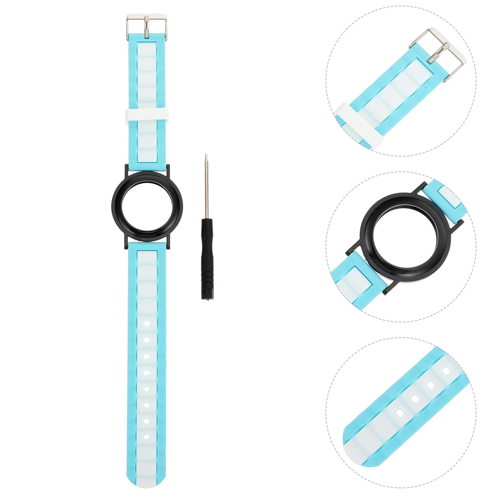 PHENOFICE Silicone Watch Band & Case - Durable Strap Wristband for Fitness Tracking Watches - Perfect for Running, Workouts & Daily Use