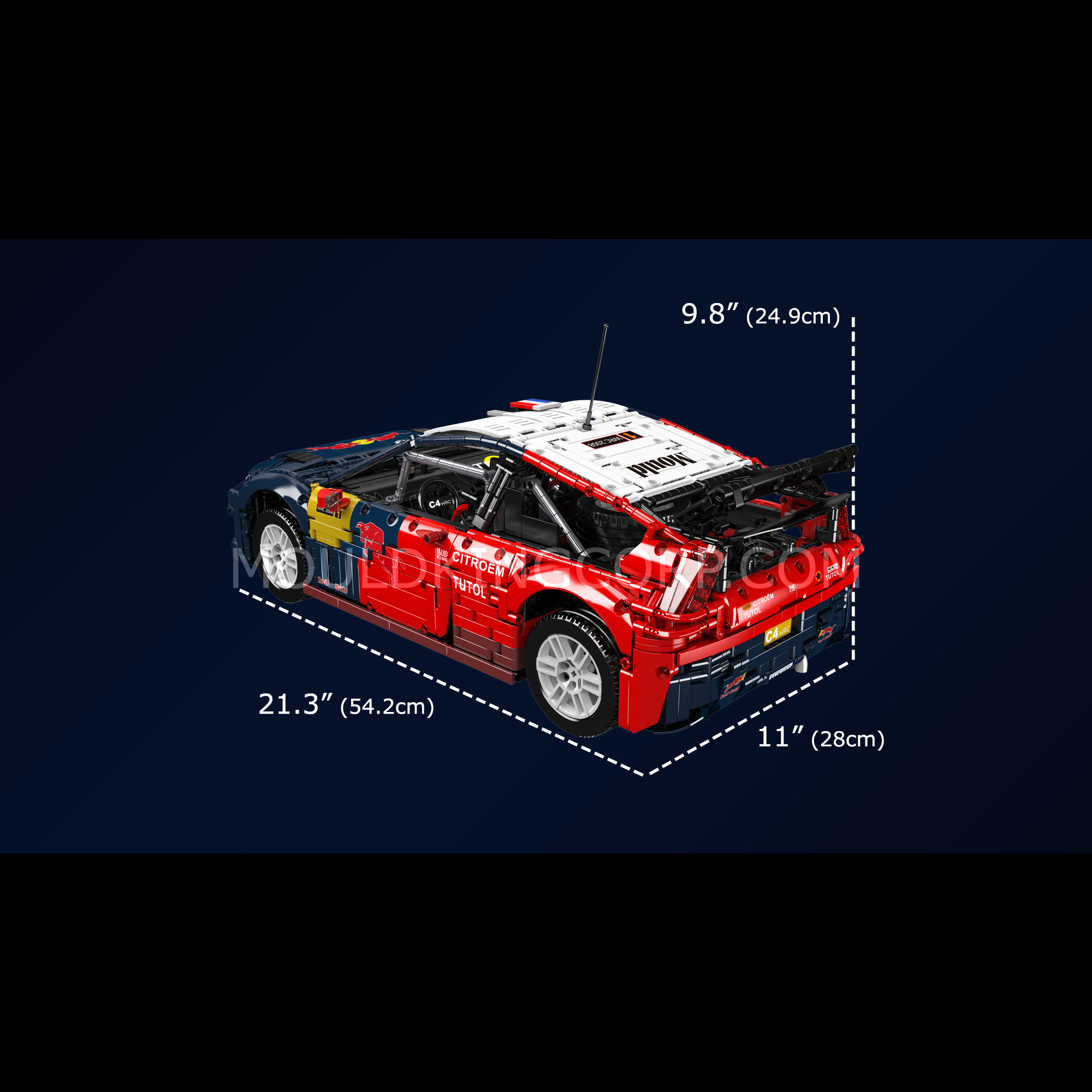 Mould King 13187 Ultimate French C4 Rally Car Model Building Set - 4,606 Piece Construction Kit for Adults & Teens | DIY Engineering Toy, Collector's Display, Gift for Car Enthusiasts | Perfect for Home Decoration, Office Desk Display & STEM Learning Activities