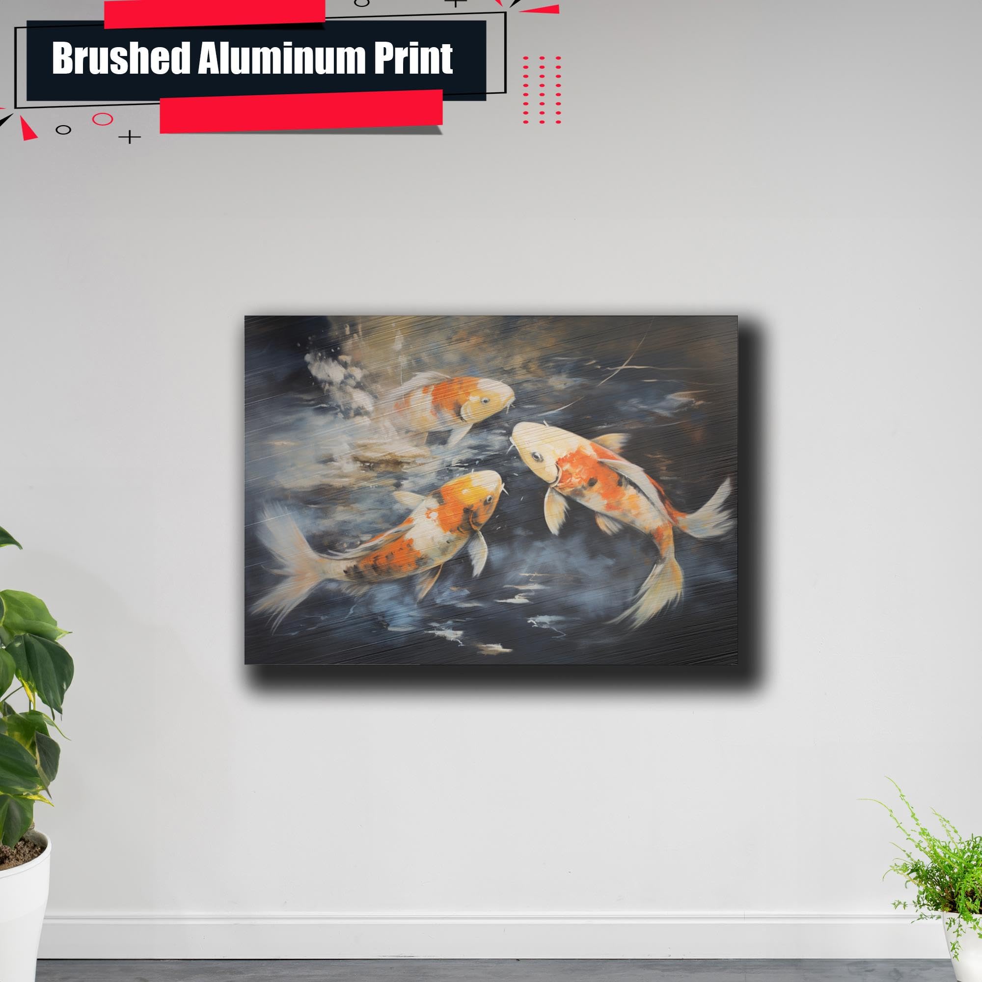 Japanese Koi Fish Art Print - Zen Wall Decor for Home & Bedroom - Koi Pond Poster for Living Room, Office & Meditation Space
