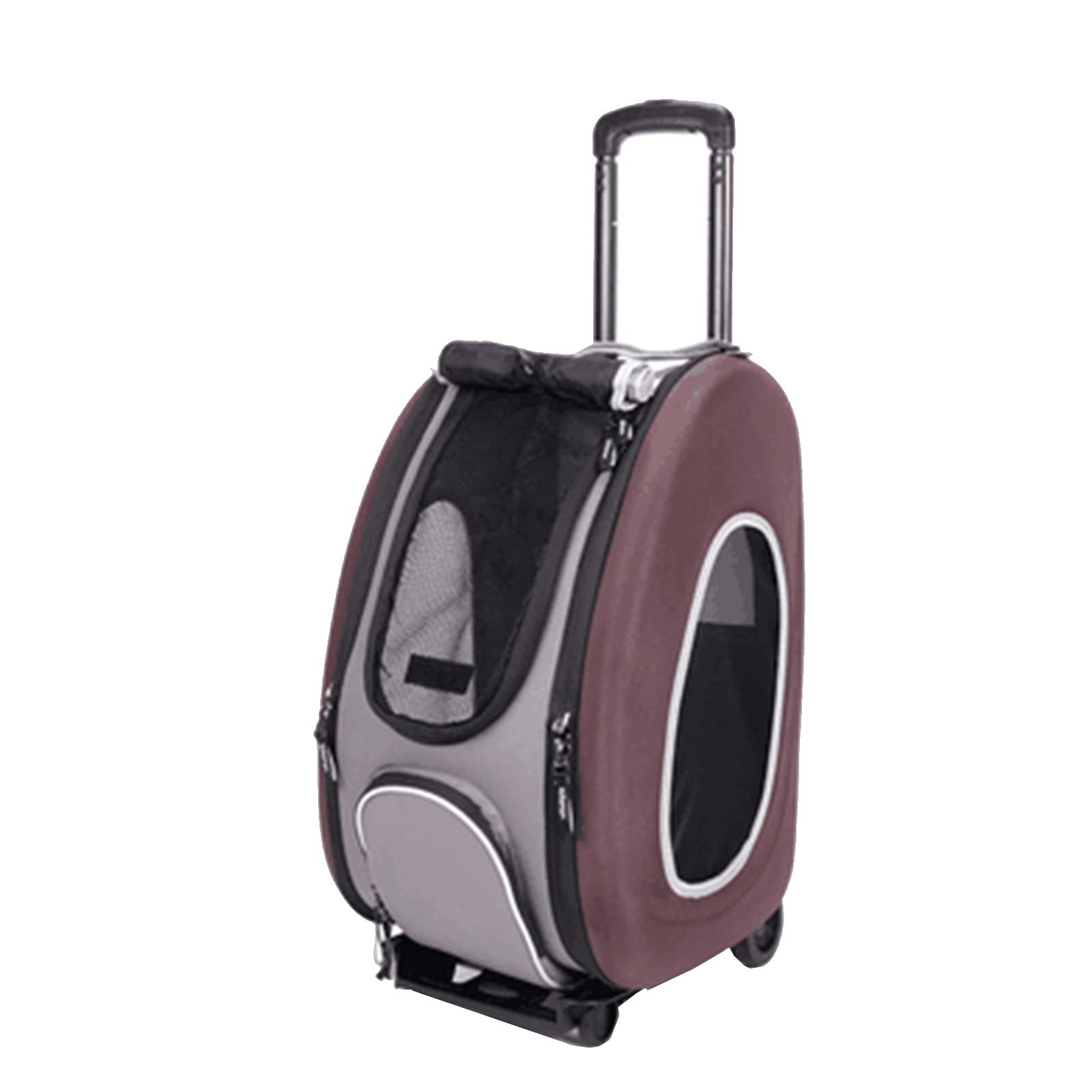 4 in 1 Pet Carrier Backpack & Car Seat for Dogs & Cats - Wheeled Travel Carrier with Easy Assembly - Perfect for Airplane, Car, Hiking & Vet Visits