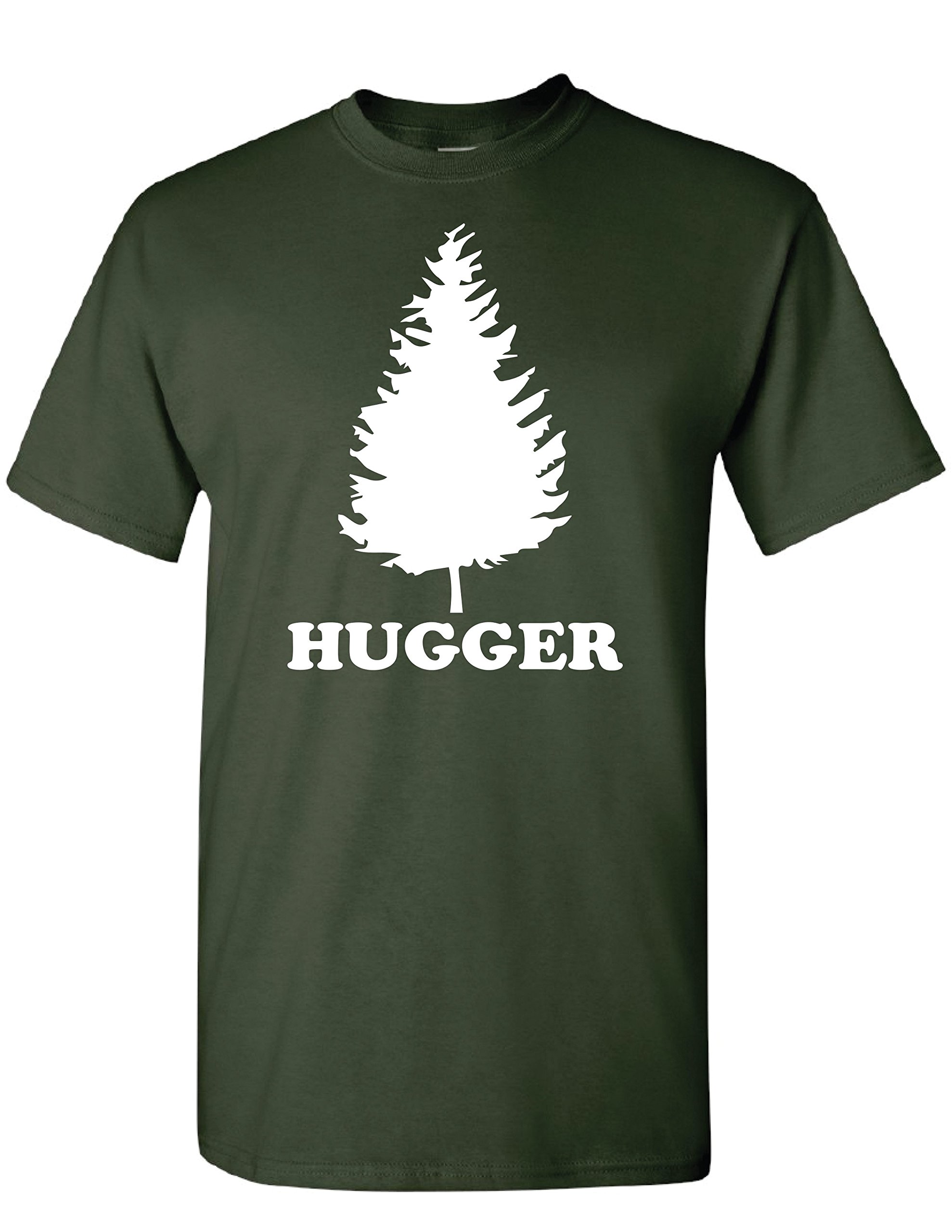 STUFF WITH ATTITUDE Hugger - Forest Graphic T-Shirt for Men & Women | Soft Cotton Casual Tee for Outdoor Adventures, Camping & Nature Lovers