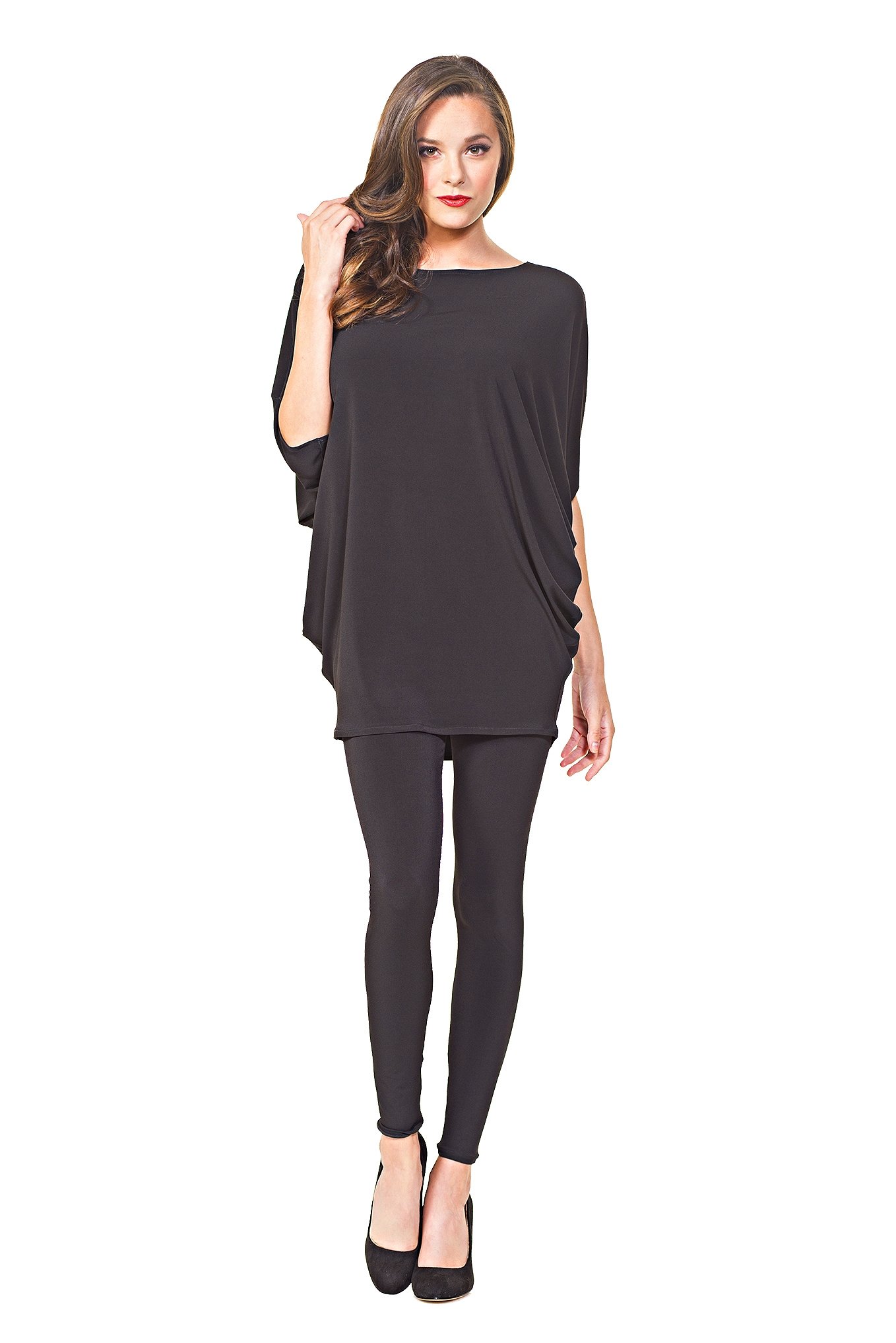 Women's Double Layered High Waist Yoga Leggings - Black - Perfect for Workout, Running & Lounge Wear