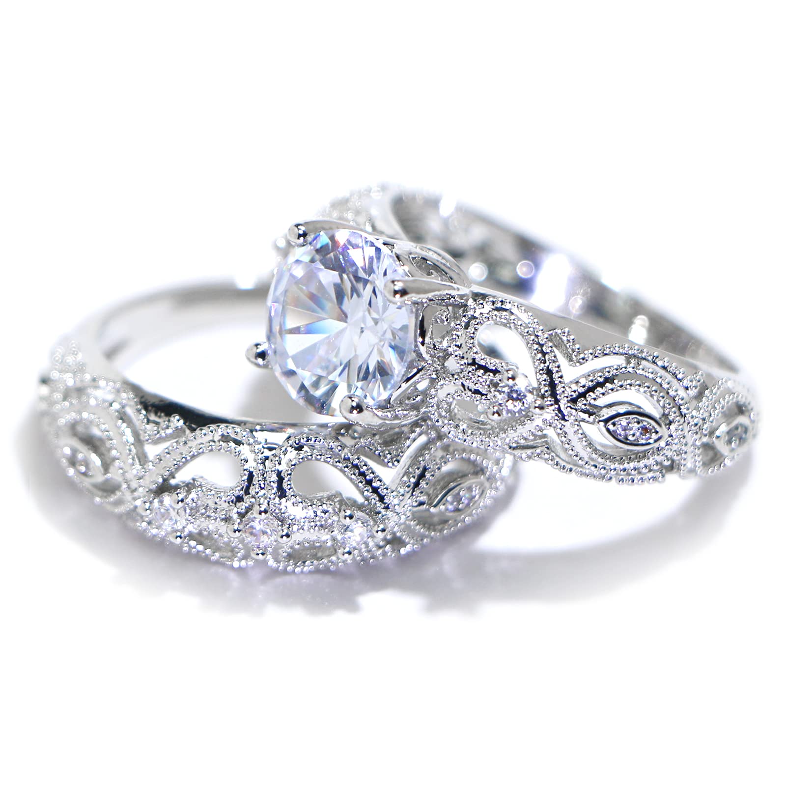 925 Sterling Silver Shiny Full Diamond Gemstone Ring - Cubic Zirconia CZ Wedding Band, Eternity Engagement Ring for Women (Size 6) | Perfect for Anniversaries, Proposals & Special Occasions