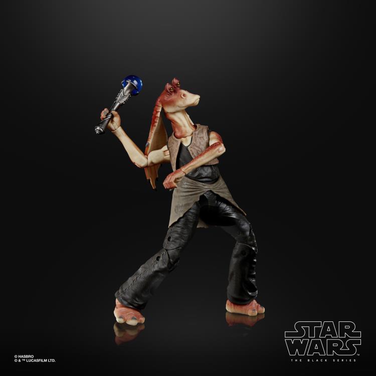 Star Wars The Black Series Deluxe Jar Jar Binks 6-Inch Action Figure - Collectible Toy for Fans & Display, Perfect for Gifts & Movie Night Decor