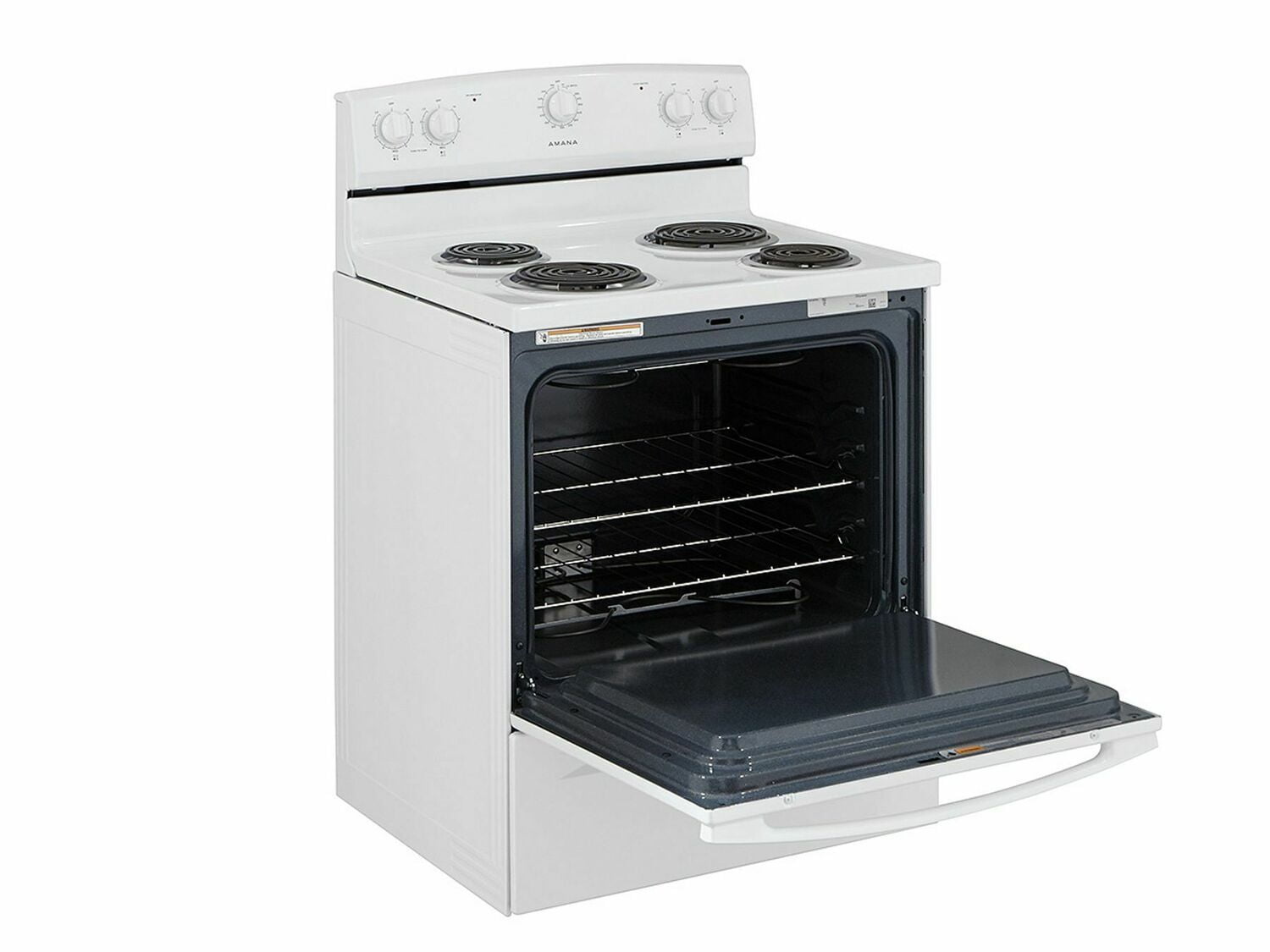 Amana ACR2303MFW 30-Inch Electric Range with Warm Hold Feature - White | Perfect for Home Kitchens & Small Restaurants