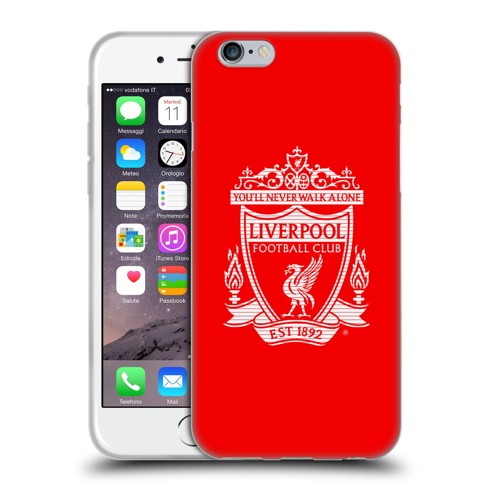 Official Liverpool FC Red Crest iPhone 6/6s Soft Gel Case - Durable Protective Cover for Fans, Compatible with Apple iPhone 6 & 6s - Perfect for Match Days, Travel & Everyday Use
