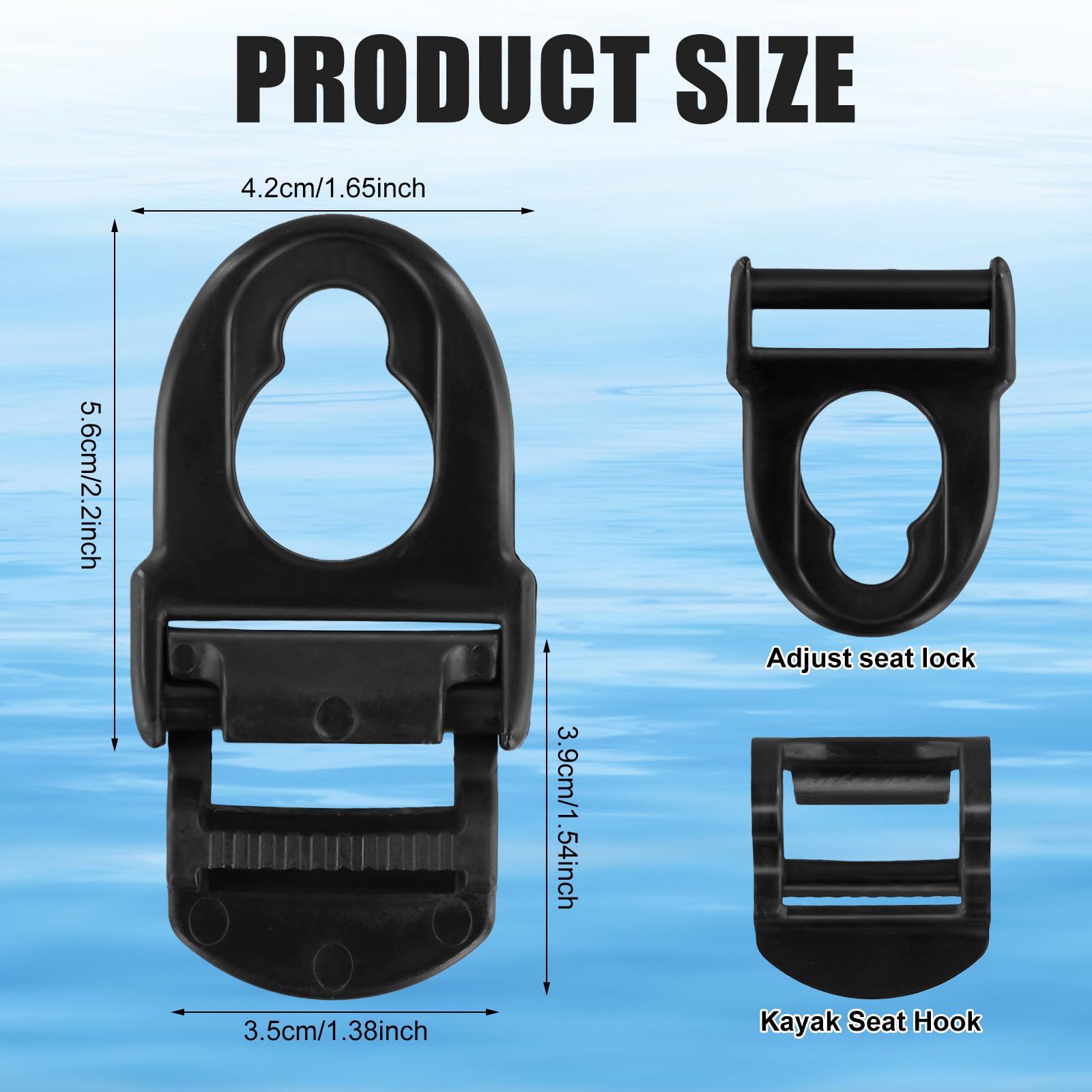 Kayak Seat Repair Clips & Hooks Replacement Kit - Durable Kayak Accessories Compatible with Lifetime Emotion Kayaks | Perfect for Kayak Seat Fixes & DIY Kayak Maintenance