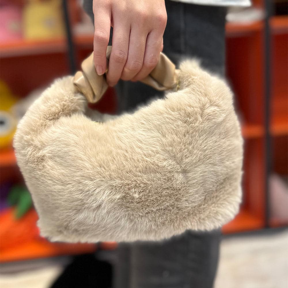 Stylish AG Collective Fluffy Women's Handbag - Trendy Soft Faux Fur Shoulder Bag for Women | Perfect for Parties, Date Nights & Winter Fashion Accessories