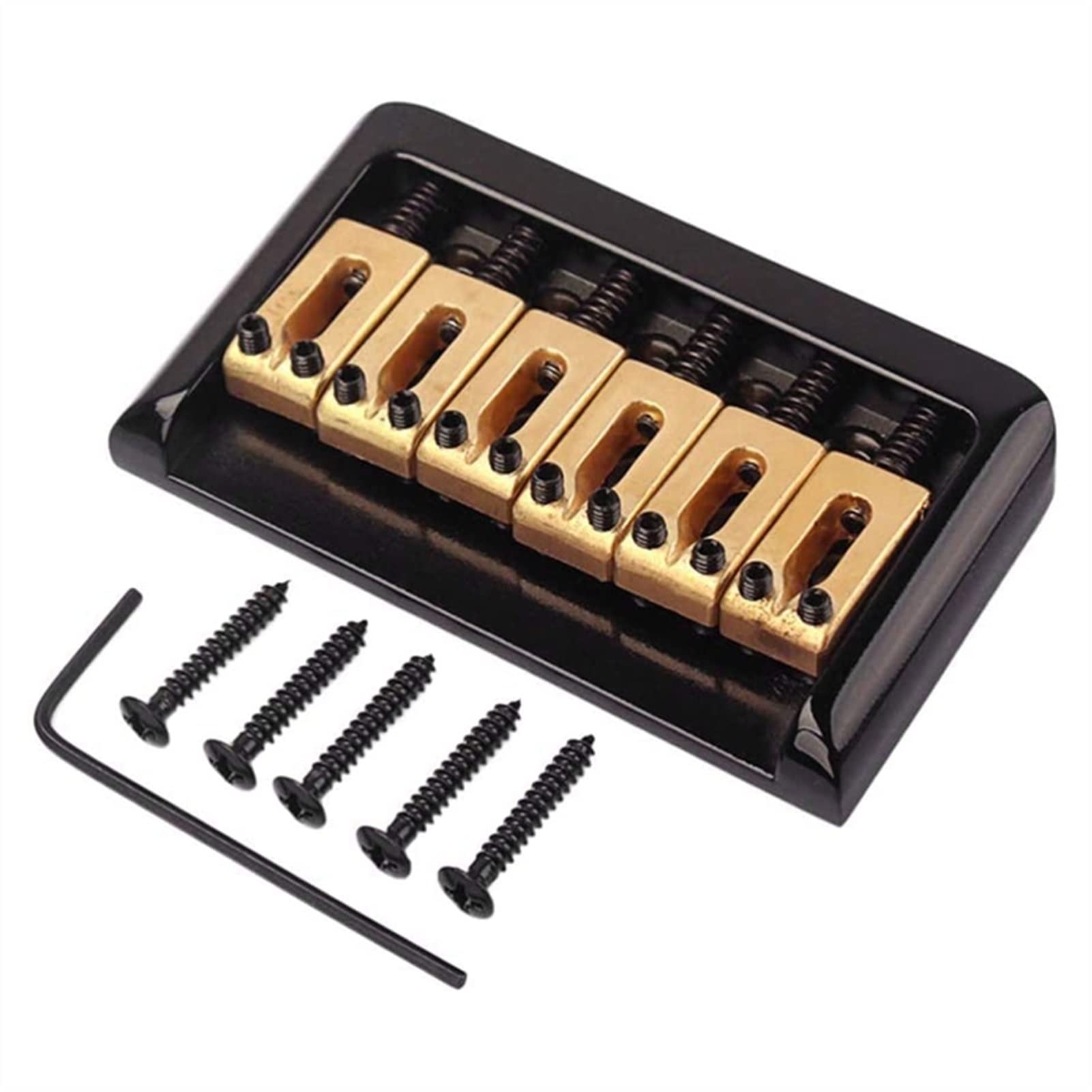 Hardtail Guitar Bridge Saddle with Wrench & Screws - Fender Stratocaster Electric Guitar Replacement Part | Perfect for DIY Guitar Repair & Upgrades