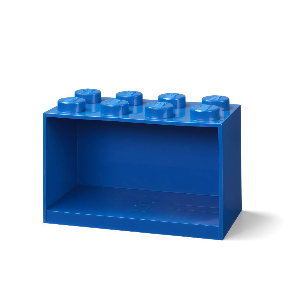 ROOM Copenhagen Lego Brick Shelf Box - Stackable & Wall-Mountable Storage Organizer for LEGO Bricks - 8 Stud Blue - Perfect for Kids' Room, Playroom & LEGO Display Organization