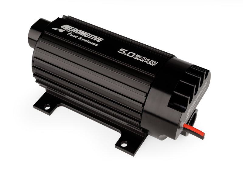Aeromotive 5.0 Brushless Spur Gear External Fuel Pump - High Performance 5 GPM Inline Fuel Pump for Racing, Off-Road & Performance Vehicles