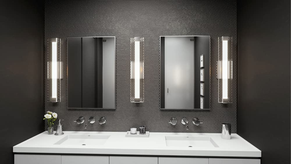 1-Light Contemporary Vanity Light for Bathroom - Damp Location Approved, Modern Bathroom Lighting Fixture (71-Bel-2749115) - Perfect for Bathroom Makeover, Powder Room & Spa-Style Decor