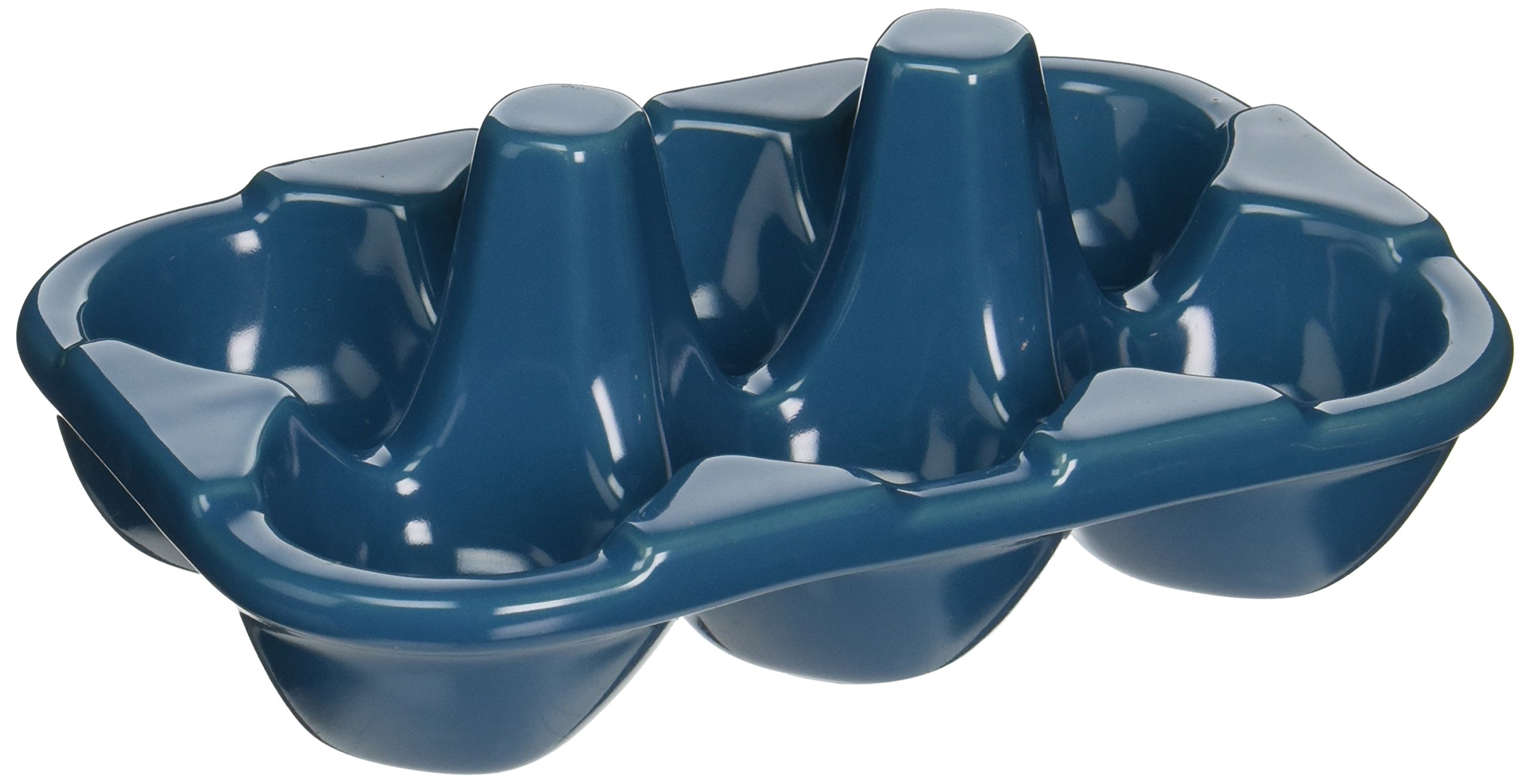 American Atelier Ceramic Egg Holder - Blue Stoneware Egg Storage Tray for Kitchen Countertop, Farmhouse Decor & Easter Display