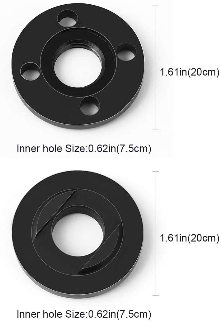 Thaekuns Set of 2 Metal Angle Grinder Inner Outer Flange Nuts - Compatible with Black & Decker, Dewalt, Ryobi, Makita (224399-1, 193465-4, 224568-4) - Perfect for Grinding, Cutting & Polishing Metal, Wood & Concrete