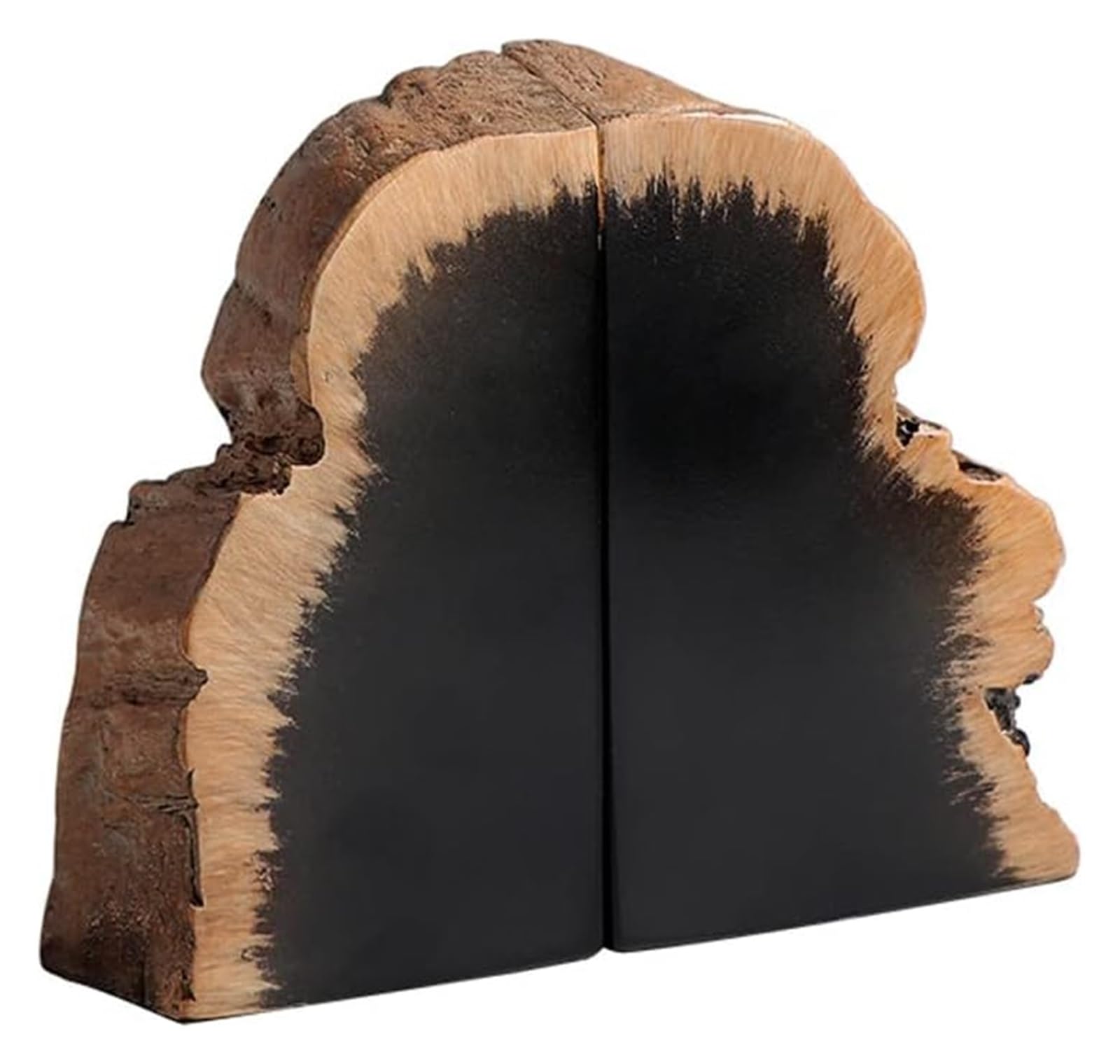 Simple Wooden Bookends for Shelves - Decorative Book Ends for Study, Office & Home - Perfect for Organizing Books on Desks and Bookshelves