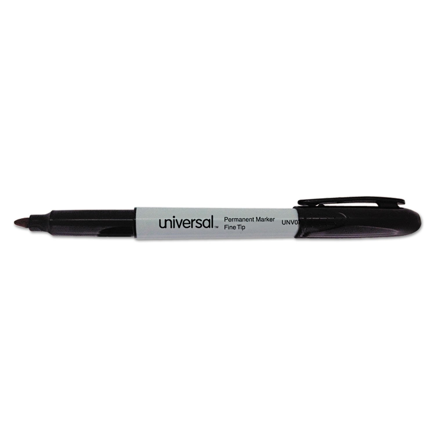 Universal 07070 Fine Point Permanent Marker Pen - Black Ink, 36 Pack - Ideal for Office, School, Labeling & DIY Projects