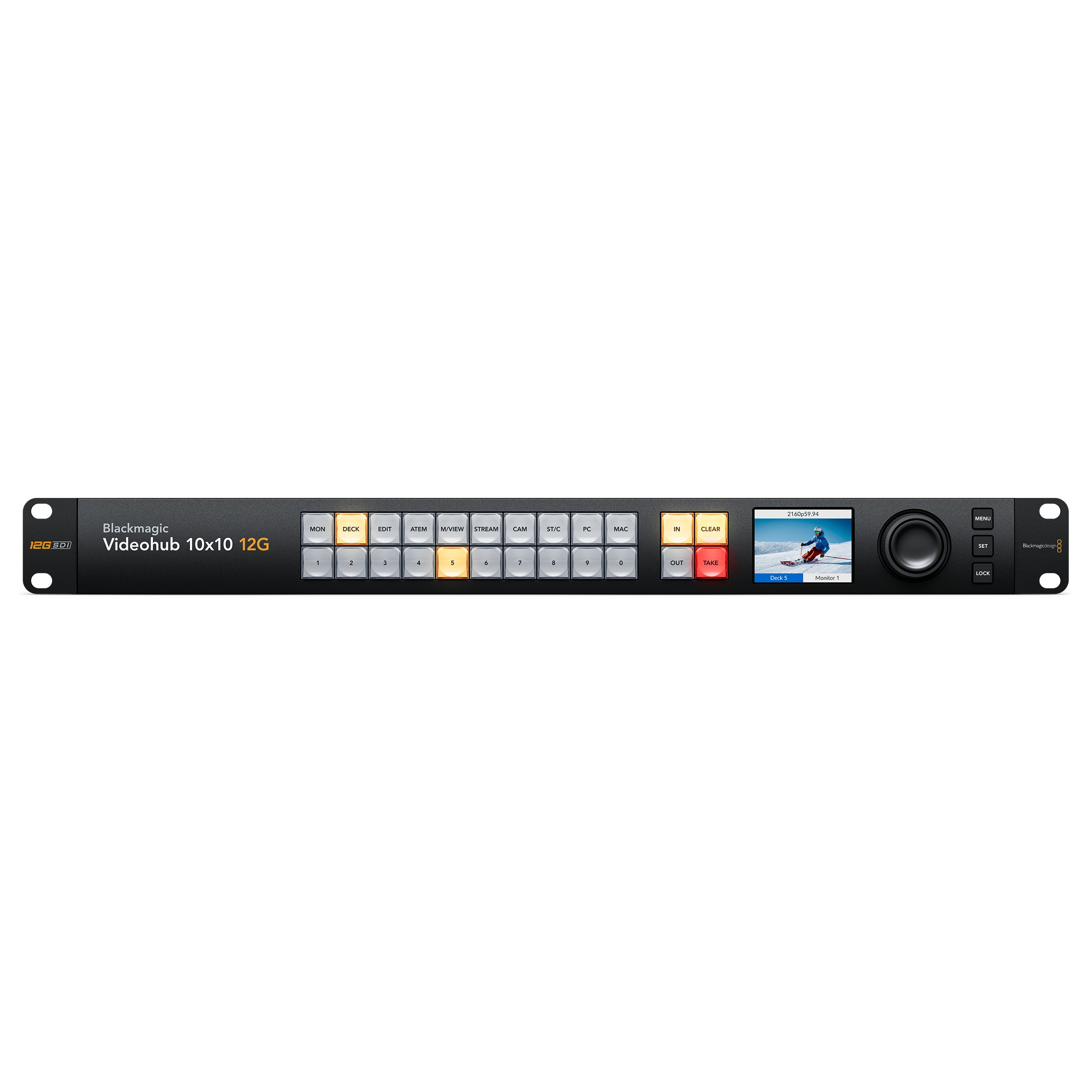 Blackmagic Design Videohub 10x10 12G SDI Router - Professional Video Switcher for Live Production & Broadcast Studios | Ideal for Multi-Camera Setups & Video Streaming