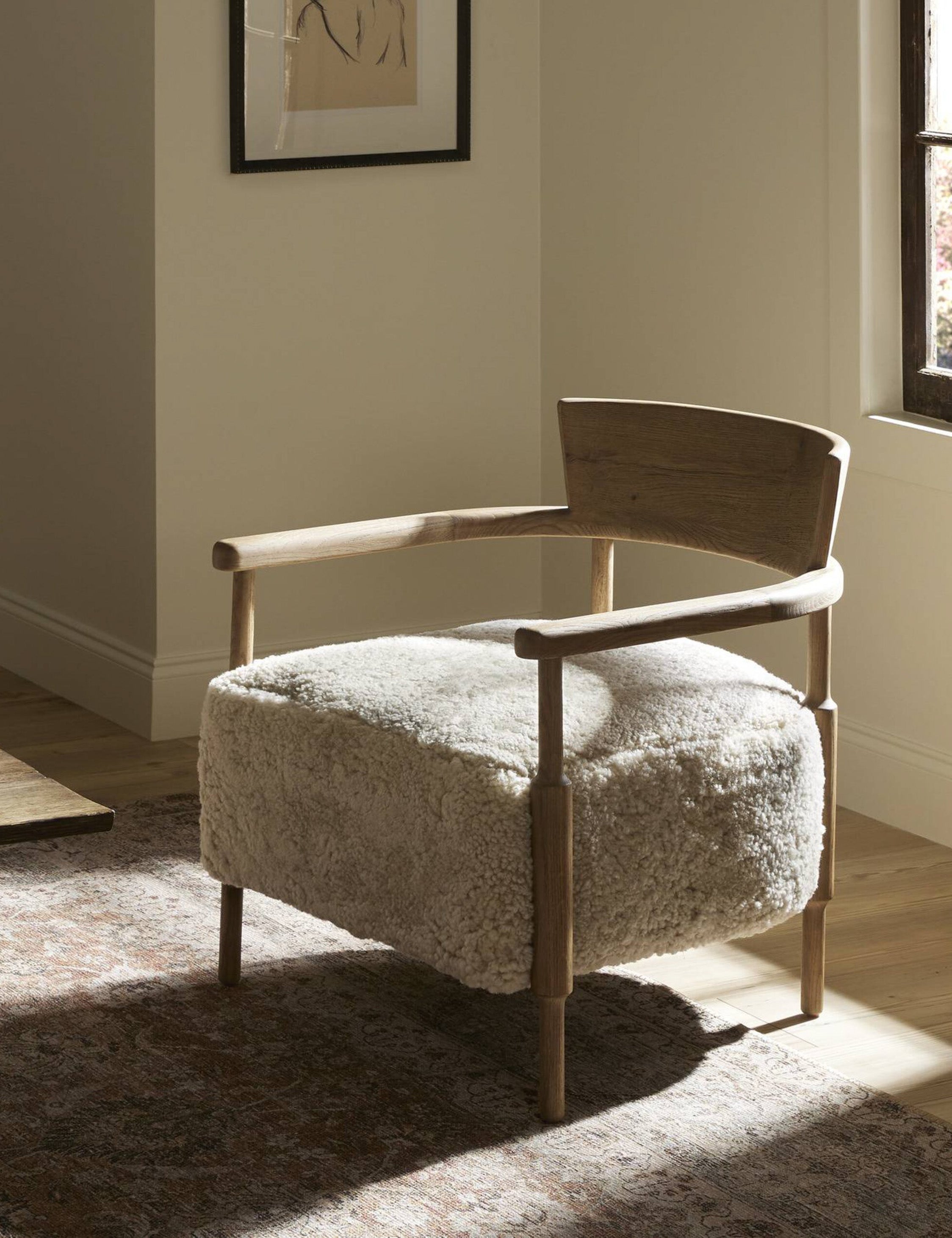 Bennett Accent Chair by Amber Lewis x Four Hands - Modern Upholstered Lounge Chair for Living Room, Bedroom & Office - Perfect for Reading Nook or Cozy Corner
