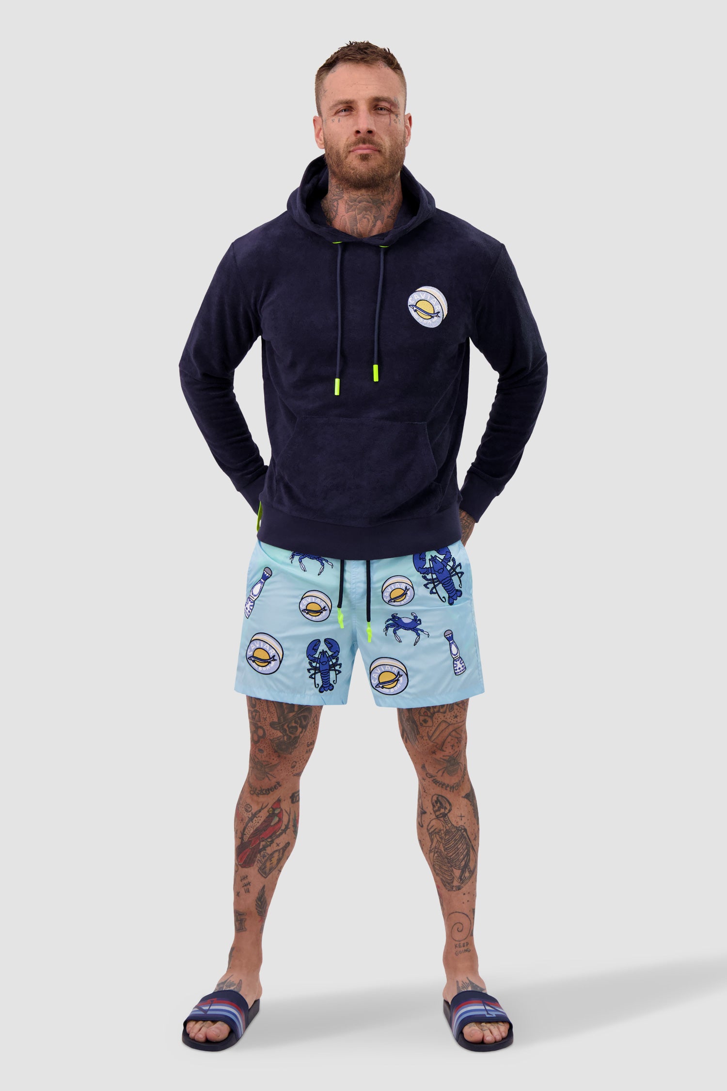 Premium Navy Blue Hoodie for Men & Women - Soft Cotton Pullover with Front Pocket - Perfect for Casual Wear, Gym, and Outdoor Activities