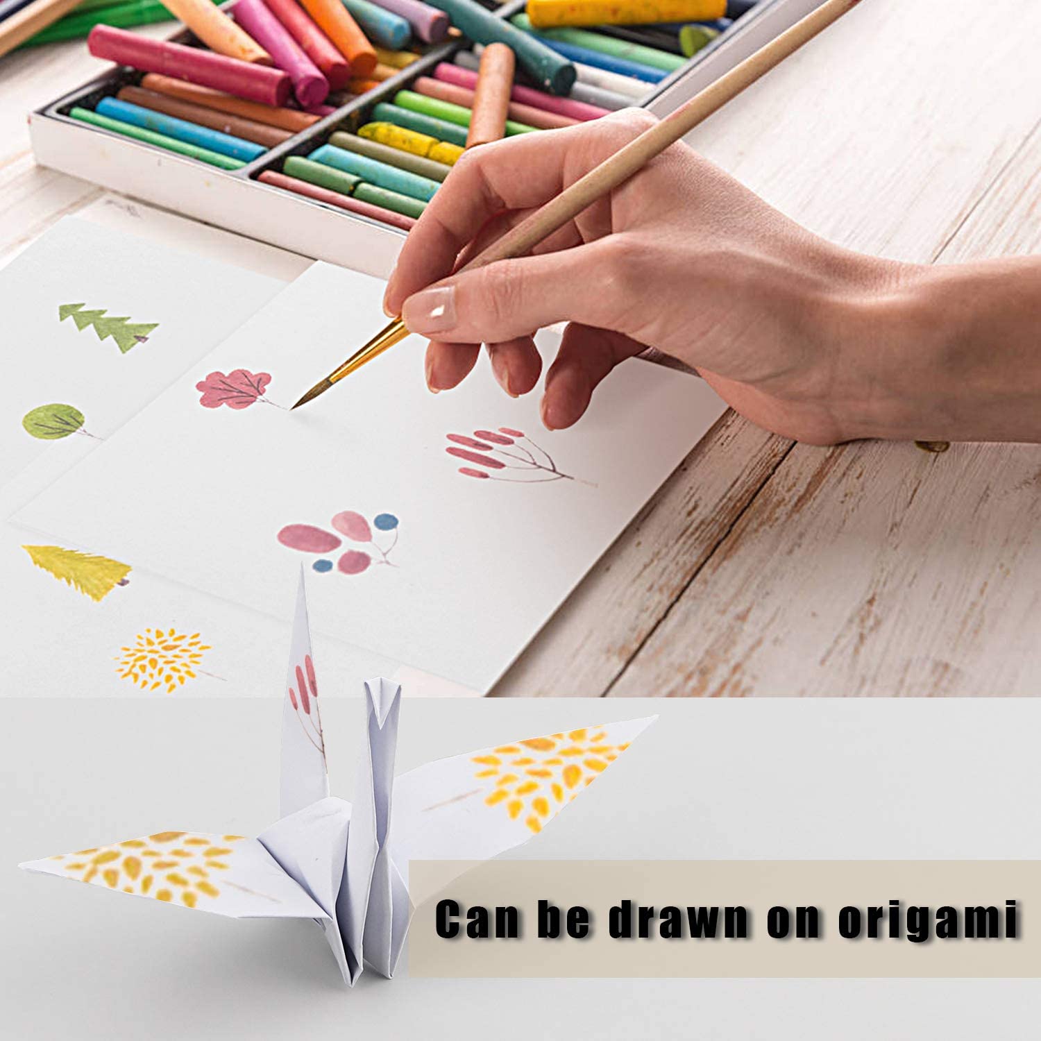 200 Sheets 6x6 Inch White Origami Paper for Crafting, Painting & DIY Projects - Perfect for Scrapbooking, Card Making & Kids Art Activities