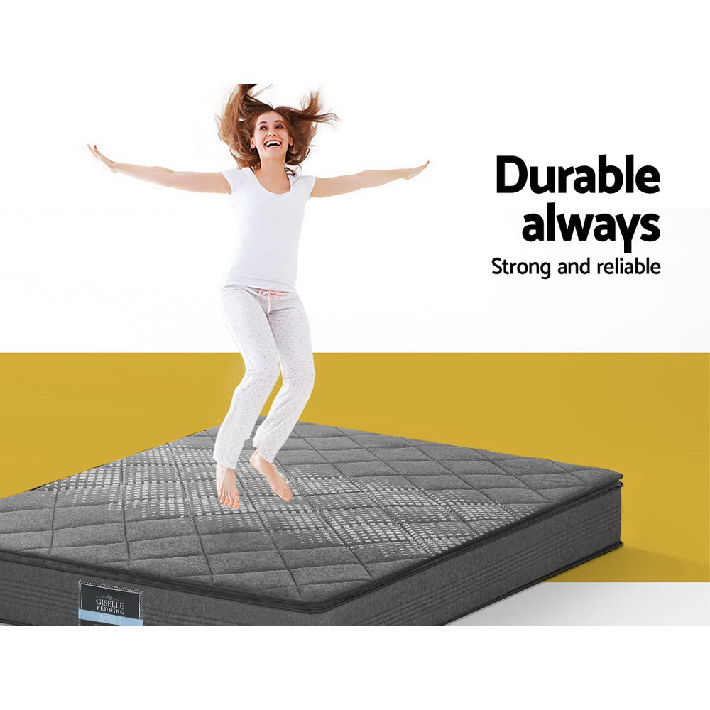 Ella Series 18CM Thick Pillow Top Mattress - Single Size, Medium Firm Support for Back Pain Relief, Perfect for Guest Rooms, Dormitories & Small Bedrooms