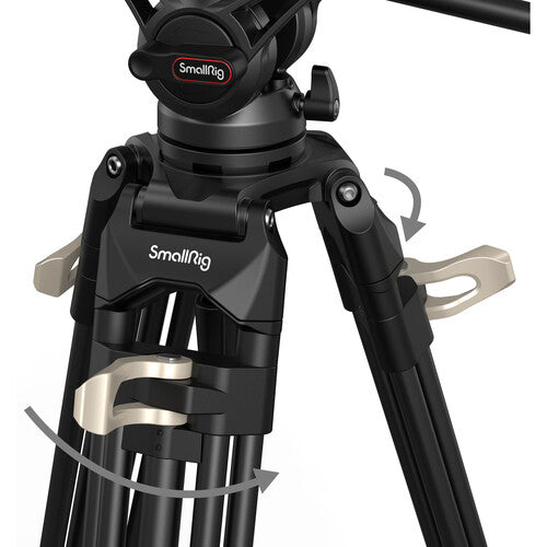 SmallRig AD 01 V2 Professional Heavy Duty Tripod with Fluid Head for DSLR Cameras - Perfect for Video Shooting, Live Streaming & Photography