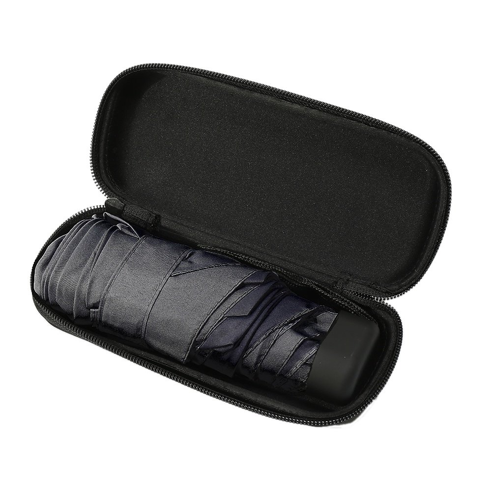 Smartcoco Mini Pocket Umbrella - Compact Windproof & Waterproof Travel Umbrella with Carrying Case - Perfect for Commuting, Hiking, and Outdoor Adventures