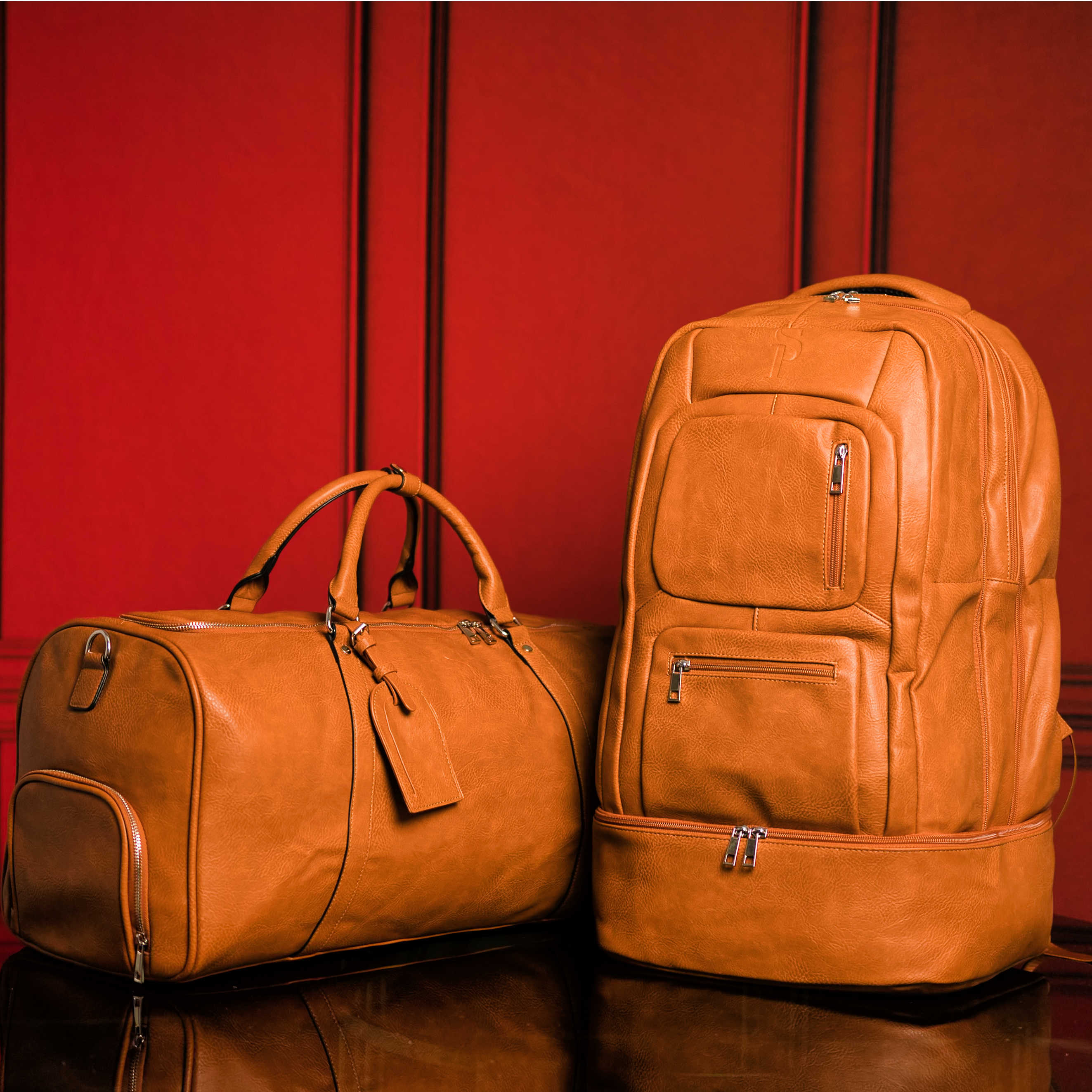 Premium Brown Tumbled Leather 3-Piece Bag Set - Crossbody, Shoulder & Clutch Purse for Women | Perfect for Work, Travel & Everyday Use