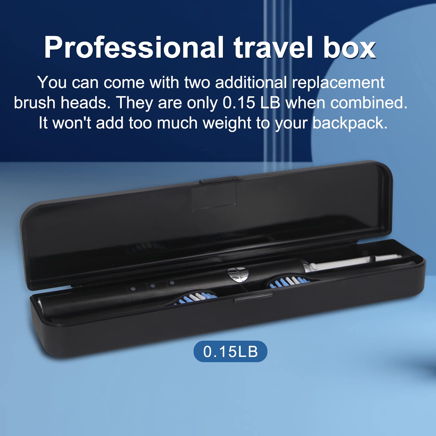 Sonic Electric Toothbrush for Adults & Kids - 8 Replacement Brush Heads & Travel Case - Rechargeable Portable Toothbrush for Home & Travel (Black) - Perfect for Daily Oral Care & On-the-Go Use