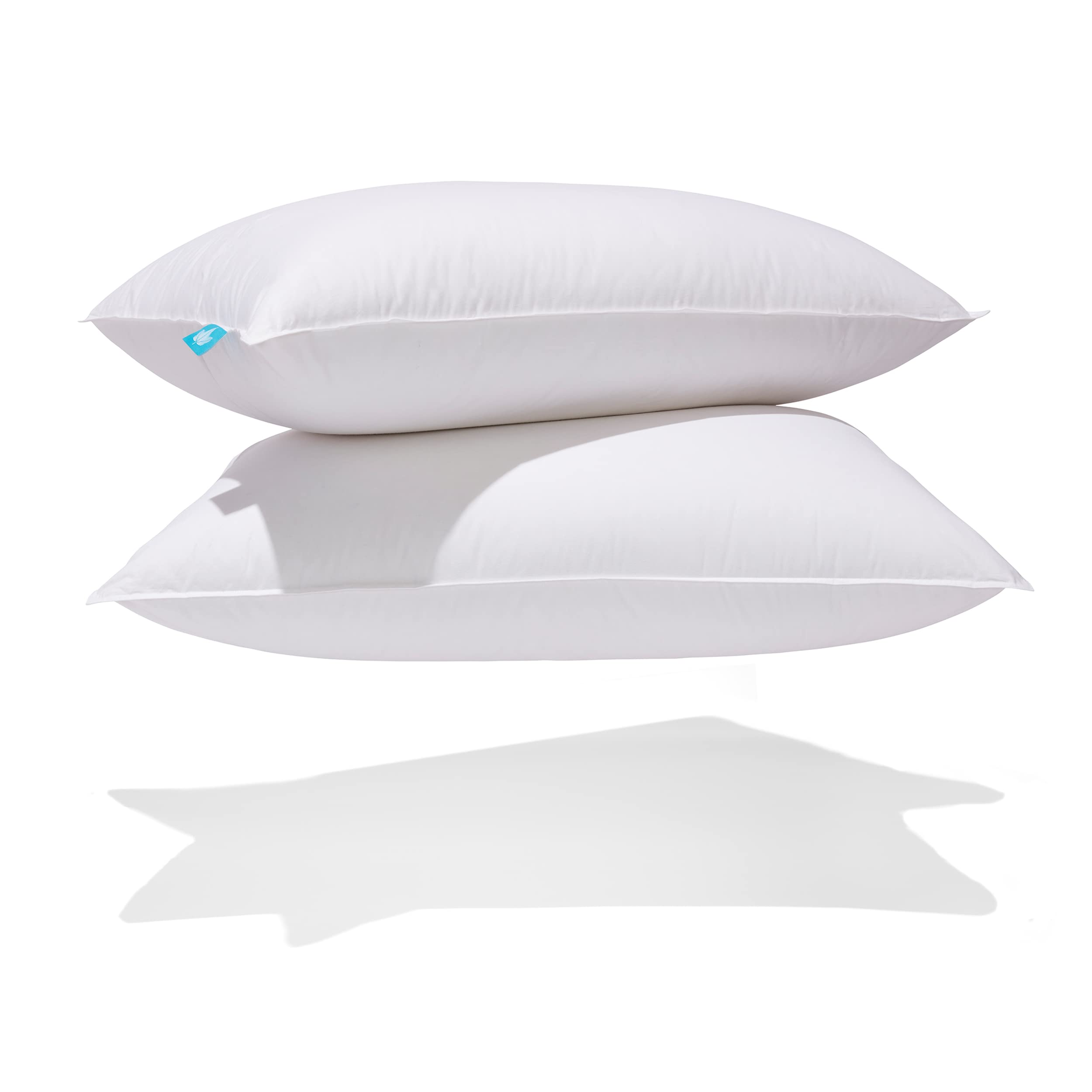 Premium 2-Pack Canadian White Goose Down Pillows - Queen Size, 260 TC 100% Cotton Shell - Soft Support for Side & Back Sleepers - Perfect for Bedroom Luxury & Hotel-Style Comfort