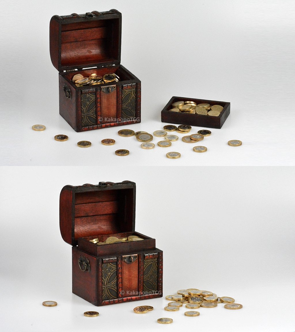 Elven Chest Chainmail Lockable Wooden Deck Box for MTG, Magic: The Gathering, Flesh and Blood, Yu-Gi-Oh, Pokémon TCG & DnD - Secure Trading Card Storage with Dice Compartment - Perfect for EDH Commander, Spell Cards & Tabletop Gaming