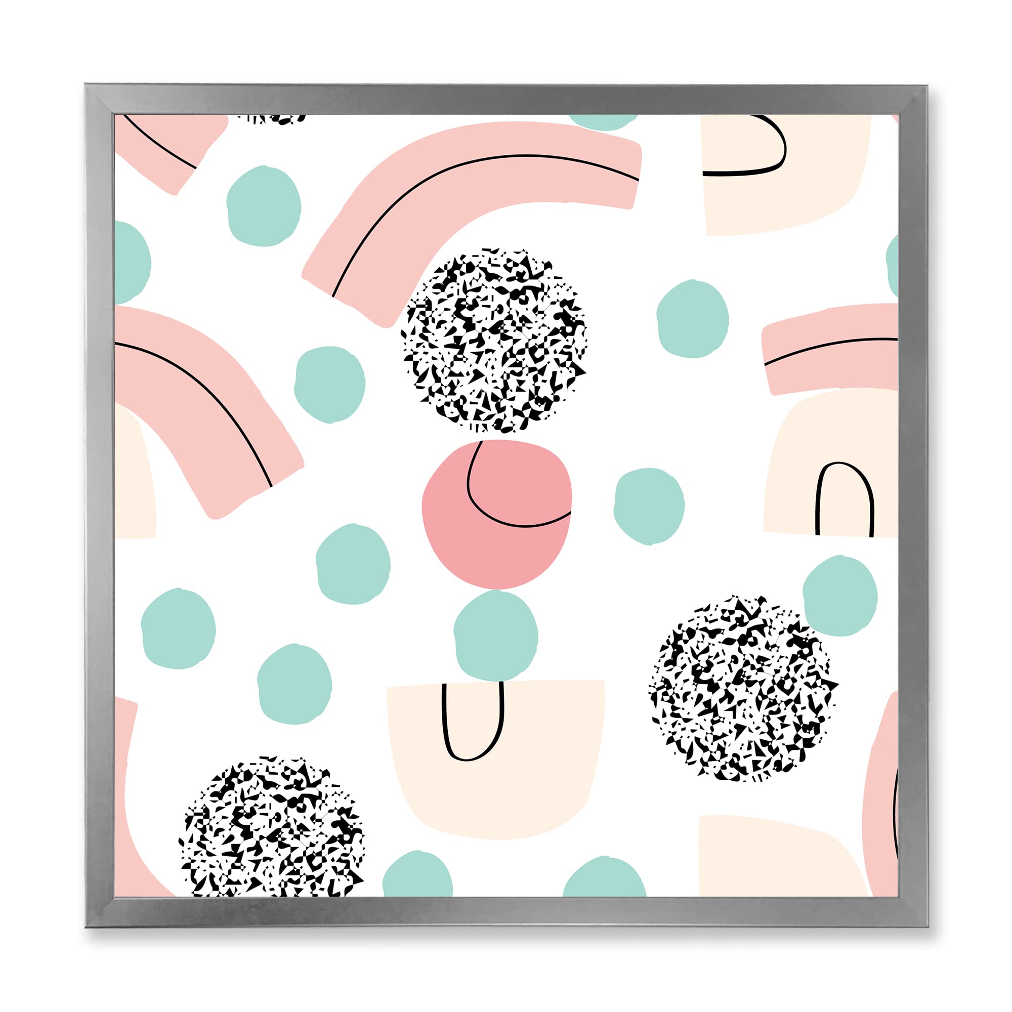 DesignQ Organic Pastel-Toned Modern Framed Wall Art - Elegant Home & Office Decor for Living Room, Bedroom, Nursery