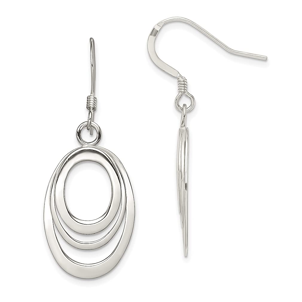 925 Sterling Silver Oval Drop Dangle Chandelier Earrings for Women - Elegant Fine Jewelry Gift for Her - Perfect for Weddings, Parties & Special Occasions