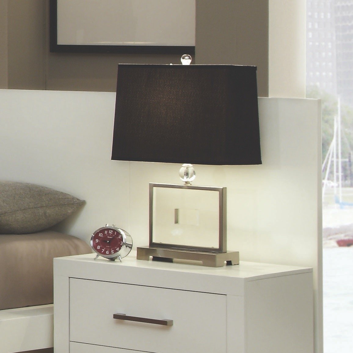 White Jessica Nightstand Panels (Set of 2) - 202992P - Perfect for Bedroom Furniture, Nightstand Decor, and Home Organization