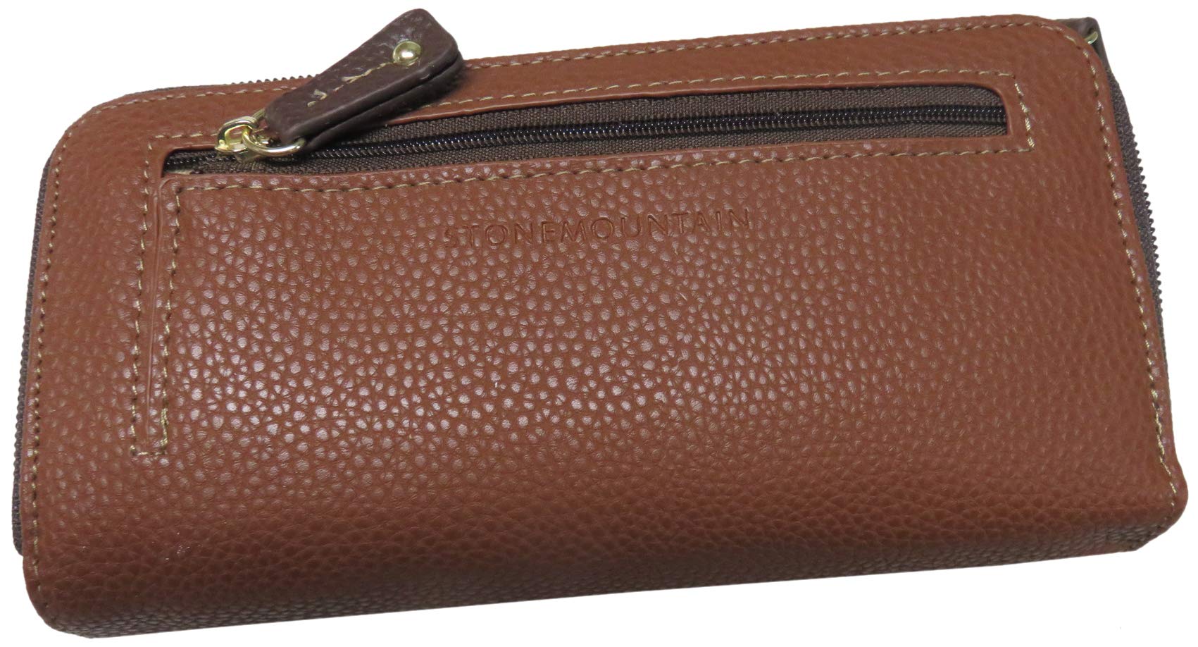 Premium Cornwell Leather Checkbook Wallet in Cognac Brown by Stone Mountain – Stylish & Durable Bifold Wallet for Men, Perfect for Business, Travel, and Everyday Use